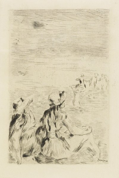 Sur la Plage by Pierre Auguste Renoir